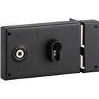 Serrure horizontale en applique double entrée à fouillot THIRARD - axe 53mm - noir