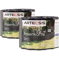 Bordure de Jardin en Plastique ARTECSIS - Anthracite - 9m x 10cm - Résistante aux chocs et aux UV