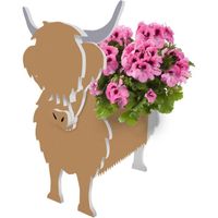 1 pot de fleurs d'animaux mignons, pot de fleurs de vache, décoration de jardin，230x185x340mm