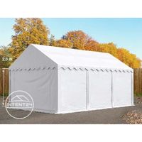 Tente de stockage TOOLPORT 3x6 m - PVC 500g/m² - H. 2 m - Blanc