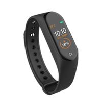 M4 écran coloré bracelet intelligent podomètre soins de santé rejet d'appel multi-sports sommeil sain montre intelligente - noir