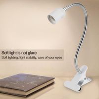 Lampe de table LED E27 liseuse lampe de bureau à pince orientable lampe chevet(sans ampoule) -POU HB16995