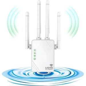 Répéteur WiFi 300 Mbps 2025 - 4 Antennes, 2 Ports LAN, Modes Répéteur/AP/Router - Compatible Toutes Box - 11
