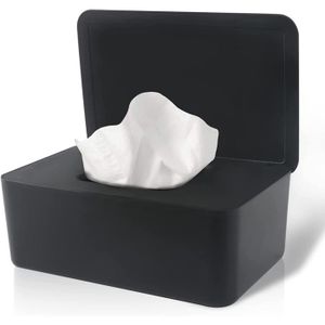 Ciieeo Lot De 4 Boîtes Distributeurs Lingettes Humides Portables - Étuis Rechargeables Blanc