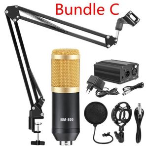 MICROPHONE Black Gold Bundle C - Kit de Microphone de Studio 