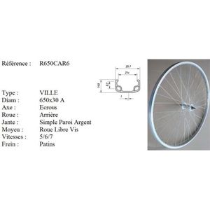 Roue arriere velo top 700 11 vitesses