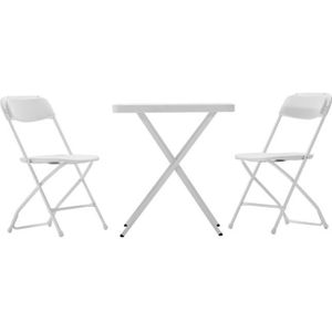 Ensemble table et chaise de jardin Set de Jardin Pliable 1 Table+2 Chaises Bonaire Ga