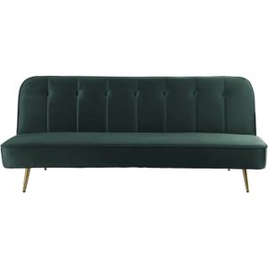 Canapé-lit Clic-clac 2 Places Emma – Vert Pistache – Tissu Coton
