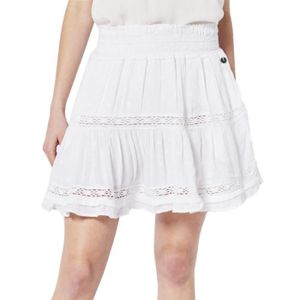 JUPE Superdry Vintage Lace Mini Skirt Jupe, Brilliant White, M aux Femmes