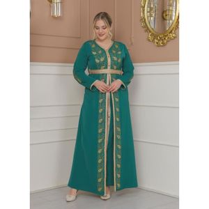 DJELLABA – CAFTAN – TAKCHITA caftan takchita ALKA abaya vert pantalon karakou robe oriental Dubai sari missindya