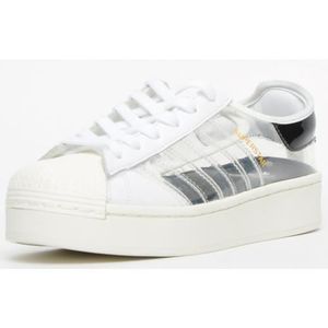 BASKET Baskets Adidas Originals Superstar Bold À Lacets Femmes - Blanc/Noir - Lacets - Plat