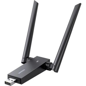 CLE WIFI - 3G Clé WiFi Puissante AC1300Mbps Adaptateur USB WiFi Double Bande 5GHz 2.4G Dongle WiFi Double Antenne à Gain Élevé Compatible A128