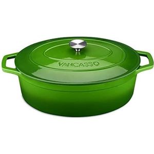 Cocotte En Fonte émaillée Ovale – Rouge – 23x18 Cm – Occasion