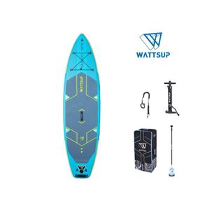 STAND UP PADDLE Stand Up Paddle SUP gonflable W WATTSUP Mako 10'5 - Mixte - Bleu/ Vert - Glisse d'eau