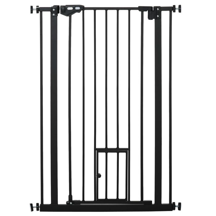 Jaxpety Clôture de Cheminée Barrière de Sécurité pour Bébé Pet Gate Guard  Écran en Métal Plastique, Noir 