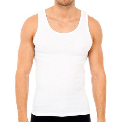 Maillot de corps à larges bretelles homme 0300-Blanc
