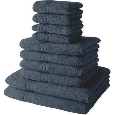 Lot De 2 Serviettes De Sauna Utopia 80x200 Cm, Grises, En Coton