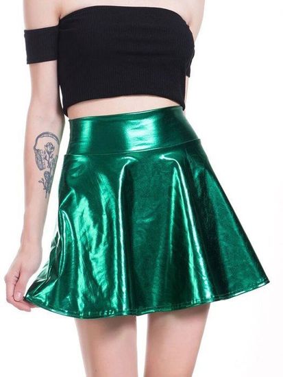 Jupe Courte - Mini-jupe Plissée Taille Haute Pour Femmes, 67YL Coffee