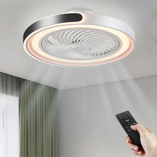 Ventilateur Plafonnier Avec Lumière Et Télécommande - 6 Vitesses, Bois, Mode Été/Hiver, Dimmable