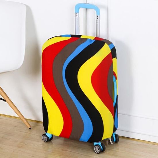 FAGINEY Anti-rayures antipoussière valise couverture élastique Seersucker  Imprimer protecteur de bagages, housse de protection de bagages, protecteur  de bagages 
