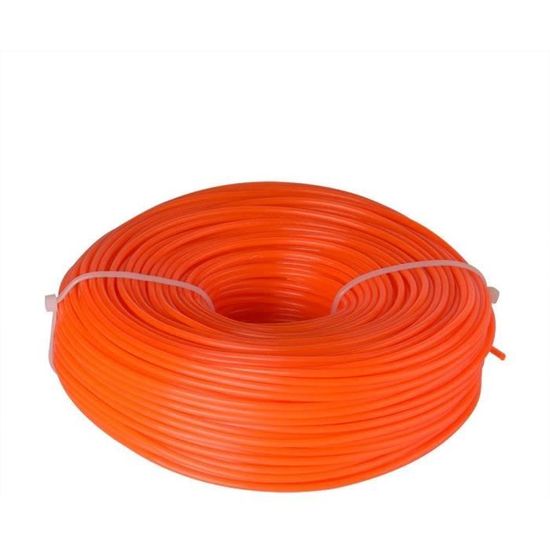 Orange Fil Coupe Bordure Universel 2,4 mm X 100 M Bobine Fil Nylon pour Coupe Bordure Fil pour débroussailleuse Electrique 