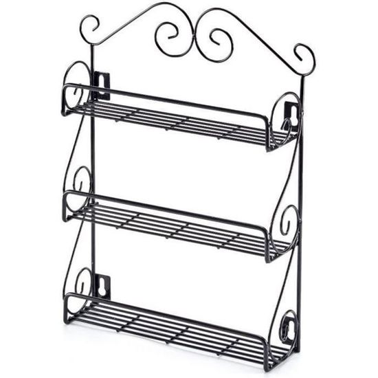 Étagère Murale À Épices En Métal - 4 Pièces - Étagère Murale Pour Cuisine - Étagère À Épices