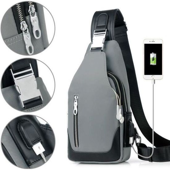 Sac Bandoulière étanche – Pour Homme Et Femme, Idéal Randonnée, Voyage, Running, Léger Et Pratique