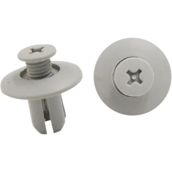 ABSOPRO – Lot De 30 Clips De Fixation Plastique Pour Pare-chocs/ Garniture Auto – Gris – Diamètre 7 Mm - 7