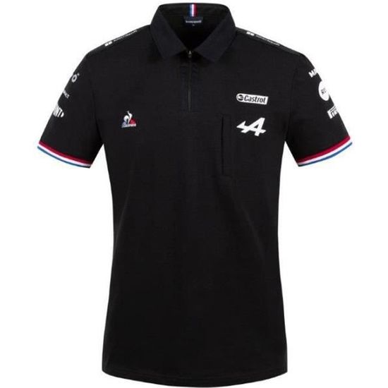 Polo à manches courtes Le Coq Sportif Alpine F1 2021/22 - noir - S