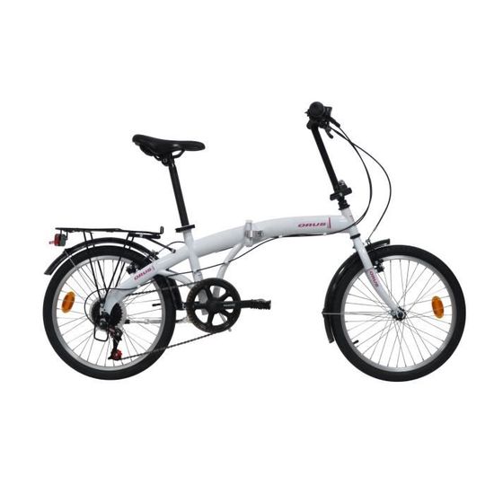 ORUS Velo pliant 17029 20 acier Blanc 6 vitesses Cdiscount Sport