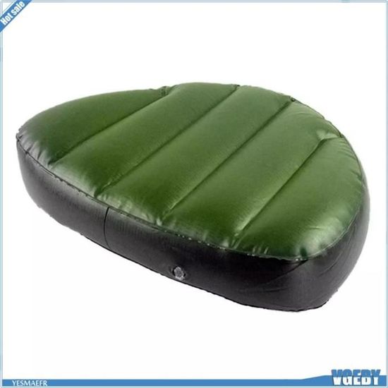Coussin Gonflable Vert Pour Kayak - Siège Confrortable En PVC Épais (50x30x10cm) - Imperméable, Résistant - Idéal Camping & Pêche