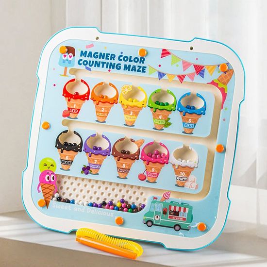 Jeu Créatif Sans écran Planche à Dessin Magnétique Dinosaure Pour Enfants - Avec 80 Perles, 2 Stylos, 10 Cartes - Jeu éducatif Voyage Dès 3 Ans