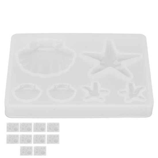 Moules Silicone Alimentaire Moules Silicone Animaux Marins 3D - 6 Pièces Fondant Chocolat Savon | Sirène Étoile Mer Rose Moules Thème Sirène Cuisine