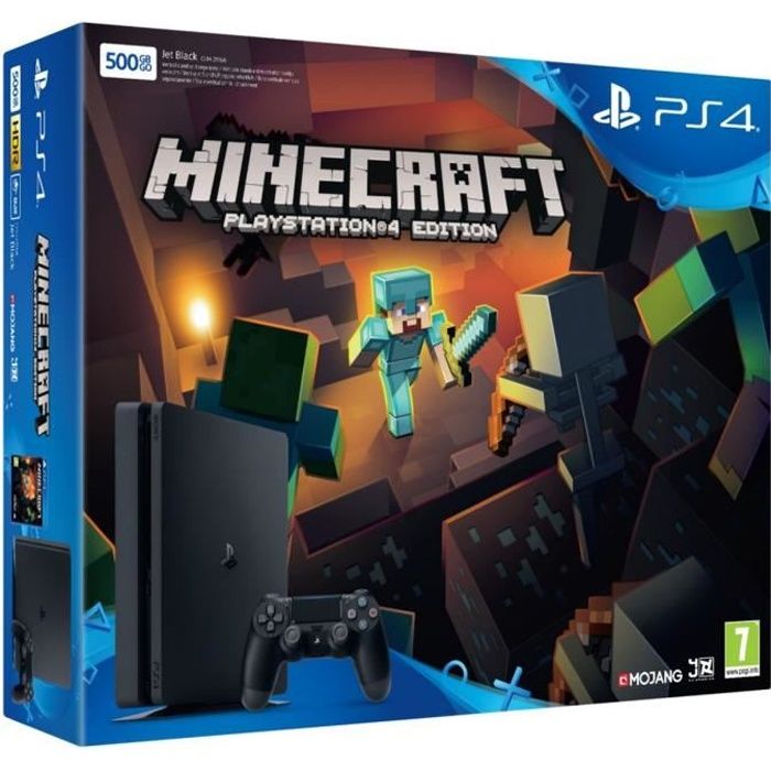 Nouvelle PS4 Slim 500 Go Minecraft (Voucher)