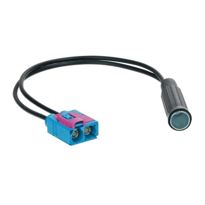 Adaptateur antenne >double Fakra>DIN (f) Audi/Seat/Skoda/VW