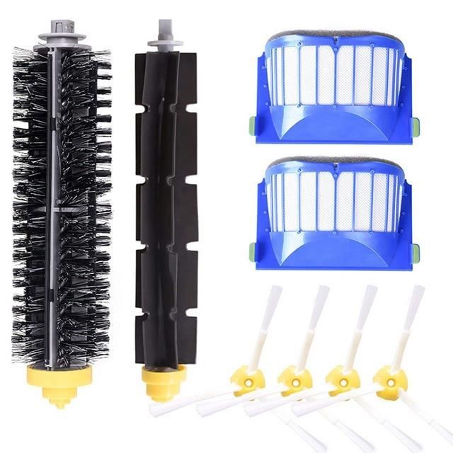 Filtre à Air HEPA pour aspirateur iRobot Roomba, pièces détachées, brosse principale, brosse latérale, 600 61