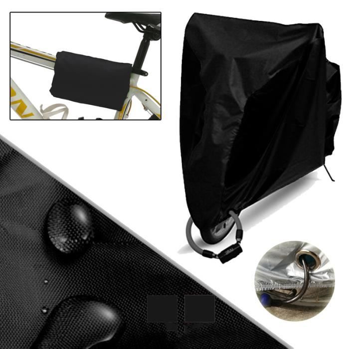 Housse de Vélo, Housse de Protection pour Vélo Imperméable, Housse Anti poussière Protection UV pour Vélo de Route Moto Scooter-noir