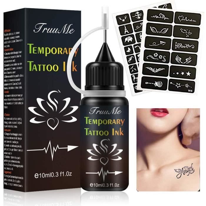 100 Tatouages Temporaires Autocollants - Imperméables, Jetables, Noir, Mini Taille