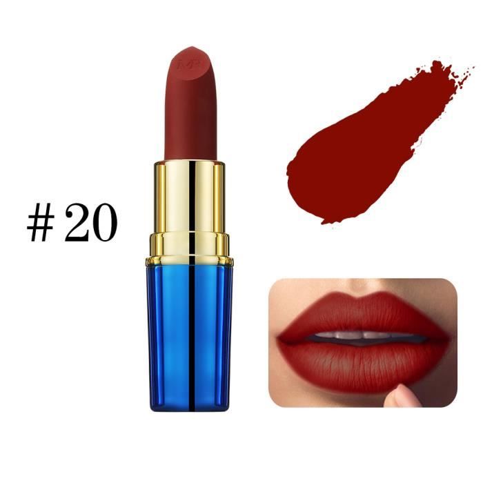 Rouge à lèvres mat imperméable de longue durée colorant brillant à lèvres hydratant 24colorA1295