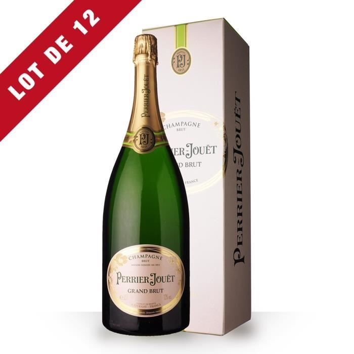 12x Magnum Perrier-Jouët Grand Brut - Etui - 12x150cl - Champagne