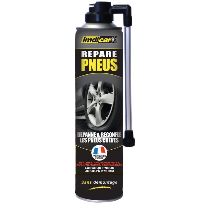 Bombe anti-crevaison répare pneus 600ml