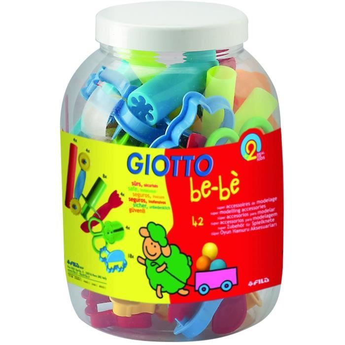 Pâte à modeler Giotto Be de bè 4647 00 – Emporte-pièces, Couleurs Assorties 56156