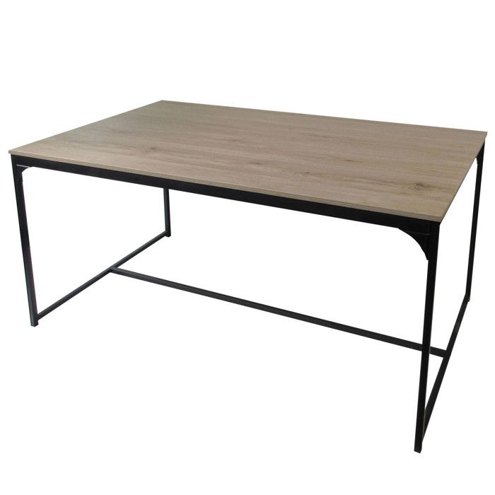 Table Salle à Manger en Bois et Métal Style Industriel 0,000000