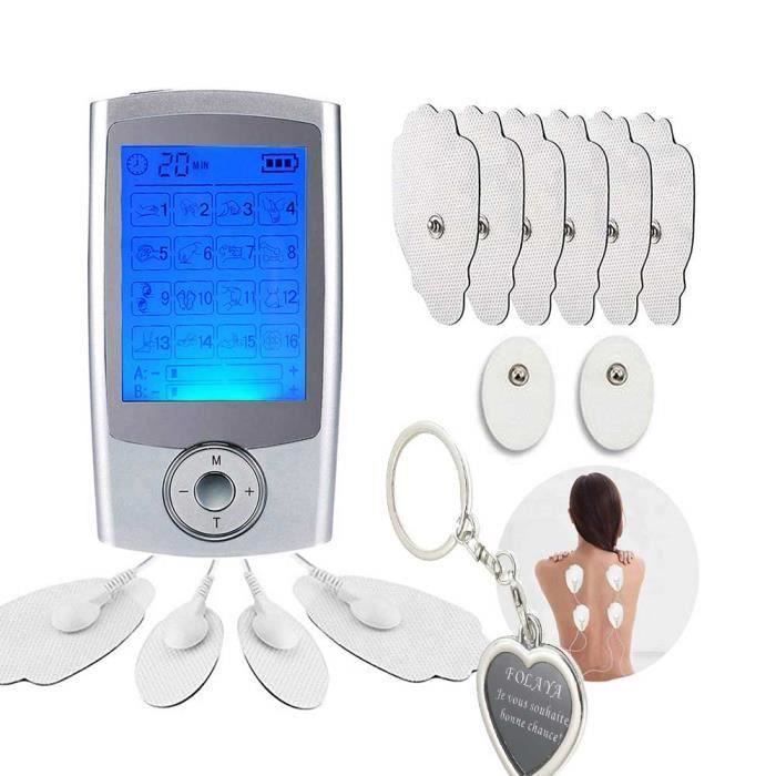Électrostimulateur TENS , Massage Electrode et Electro Stimulation, pour Le Dos, Le Traitement du Cou,soulager avec 16 Modes, A61992