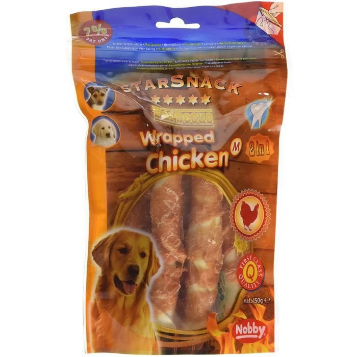 Nobby Friandise pour Chien Poulet Stick Enrobé 12,5 cm-Diamètre 15 mm 532756