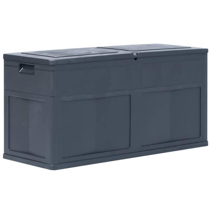 1242Elégance- Boîte de rangement de jardin,Grand Capacité,COFFRE D'EXTERIEUR,Coffre de Rangement 320 L Noir Taille:119 x 46 x 60 cm