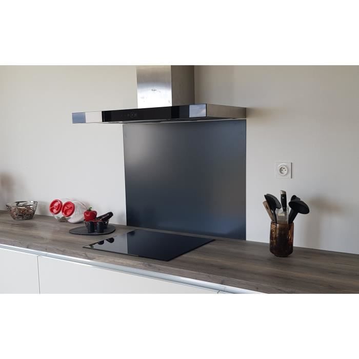 Fond de Hotte / Crédence Gris Anthracite -H 60 cm x L 60 cm de 1,5 mm-RAL 7016