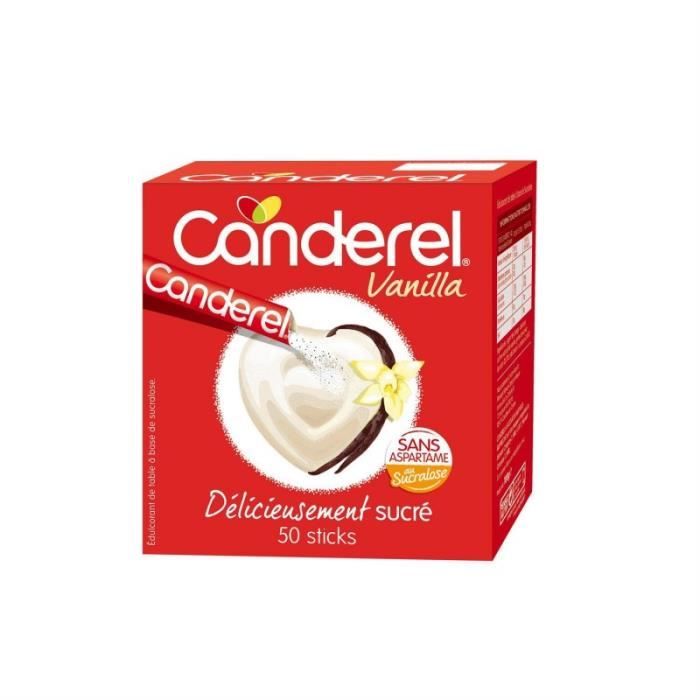 CANDEREL - Vanilla 50 Sticks - Lot De 4