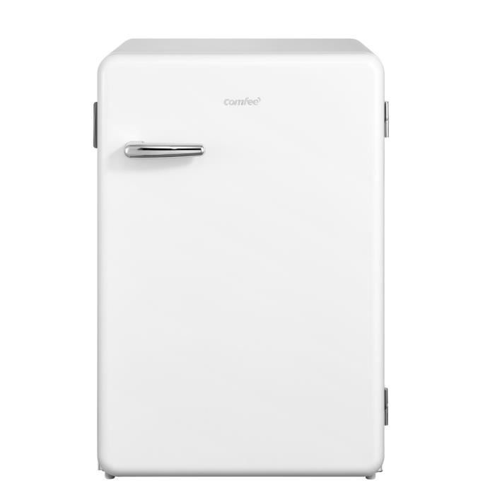 Comfee Rétro Refrigerateur Sous Plan RCD113WH1RT(E)Congélateur 4 étoiles,4 Niveaux,116L-Blanc[Classe énergétique F]
