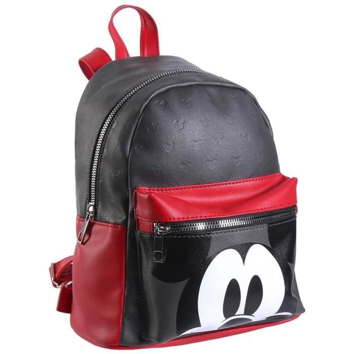 Disney sac à dos Micky Mouse 7 litres simili cuir noir/rouge